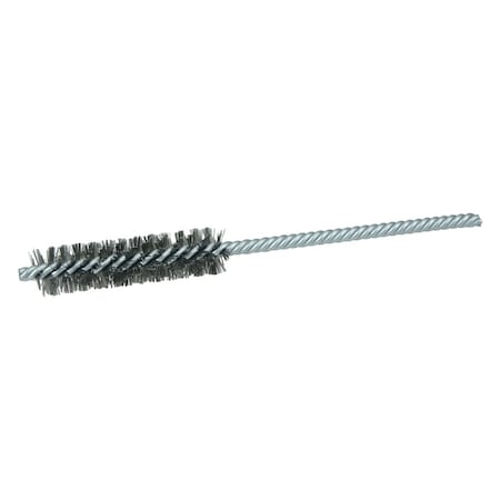 Weiler 1/2" Power Tube Brush, .004" Steel Wire Fill, 2" Brush Length 21106